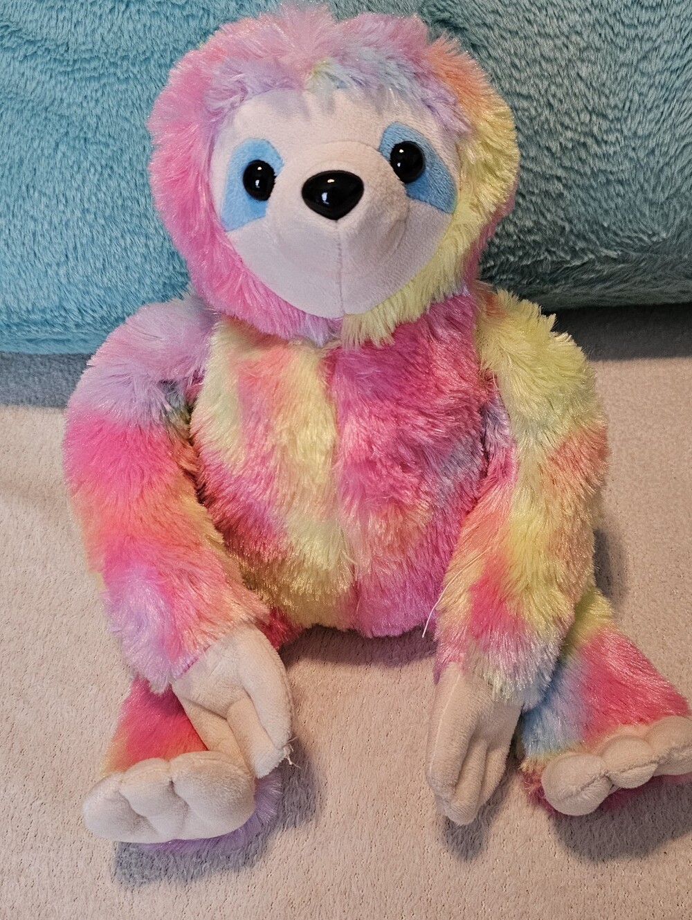 Health Touch Rainbow Sloth Plush Massag Vibrating Stuffed Animal Pal Euc No Tags